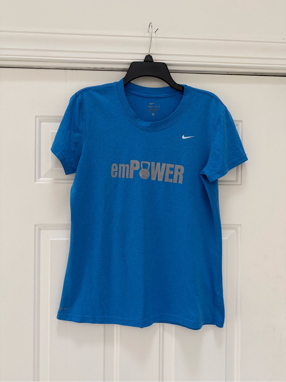 EUC Nike Blue emPOWER Short Sleeve Tee - Silver Logo
